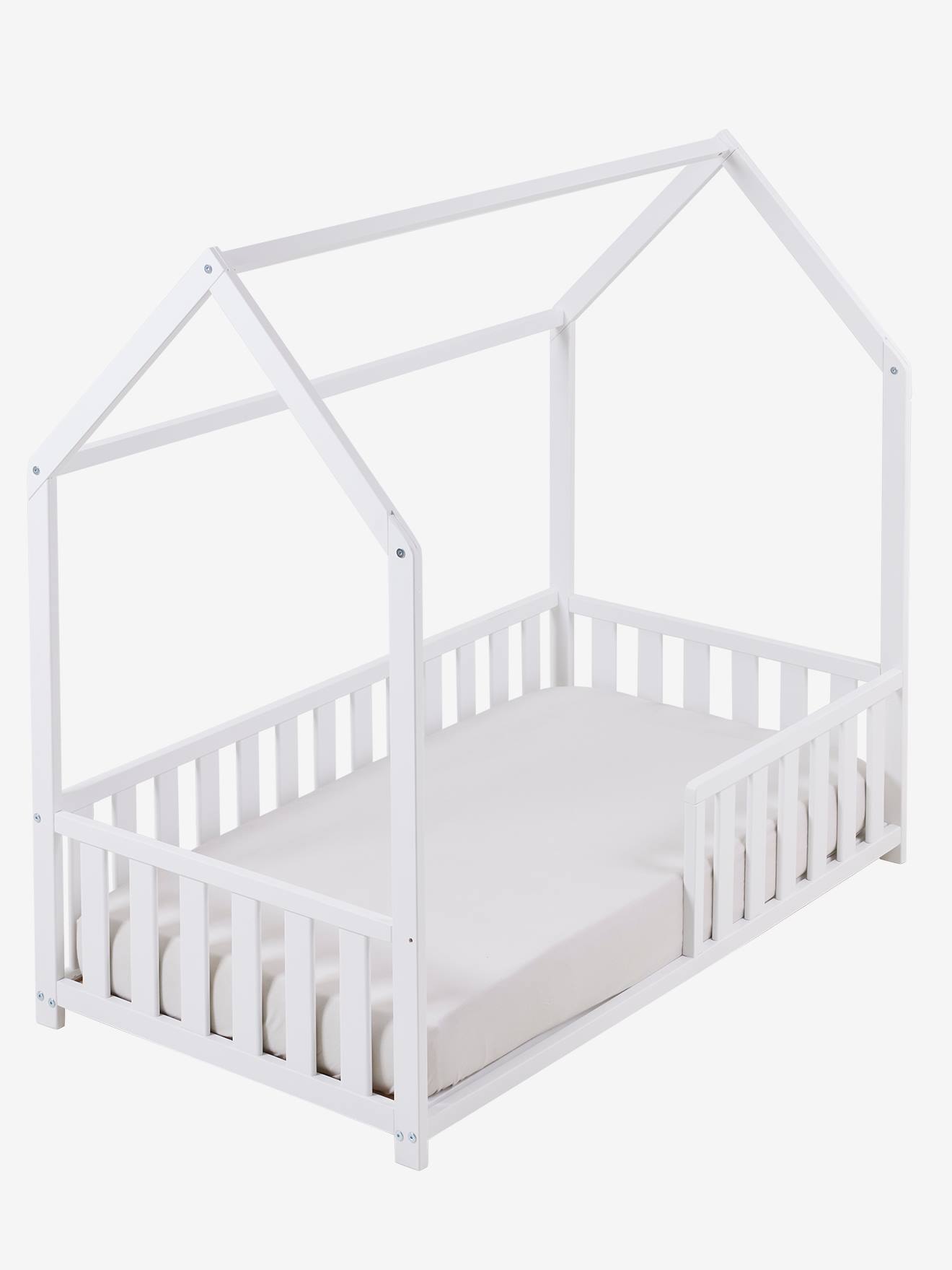 Lit enfant cabane 70x140 cm blanc (Vertbaudet) - Image 2
