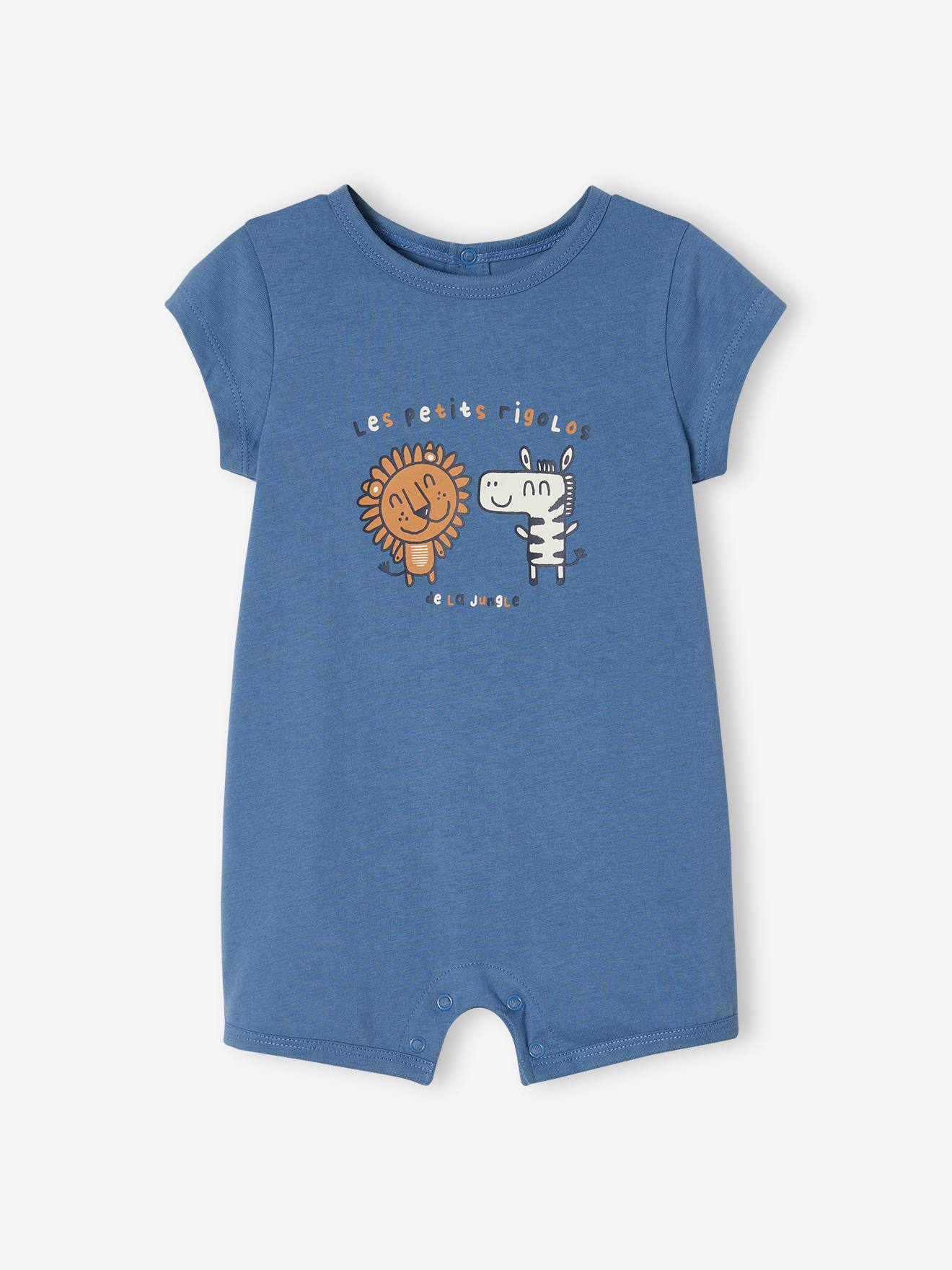 Combishort bébé Basics bleu