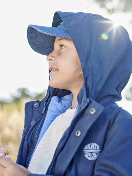 Parka 3 en 1 mi-saison garçon avec doudoune sans manches amovible marine+vert sauge 3 - vertbaudet enfant 