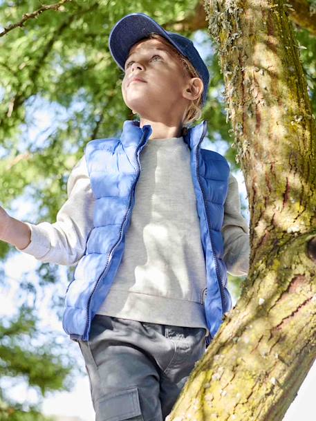 Parka 3 en 1 mi-saison garçon avec doudoune sans manches amovible marine+vert sauge 4 - vertbaudet enfant 