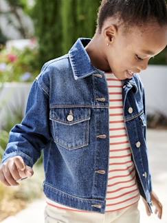 Veste en jean personnalisable fille  - vertbaudet enfant