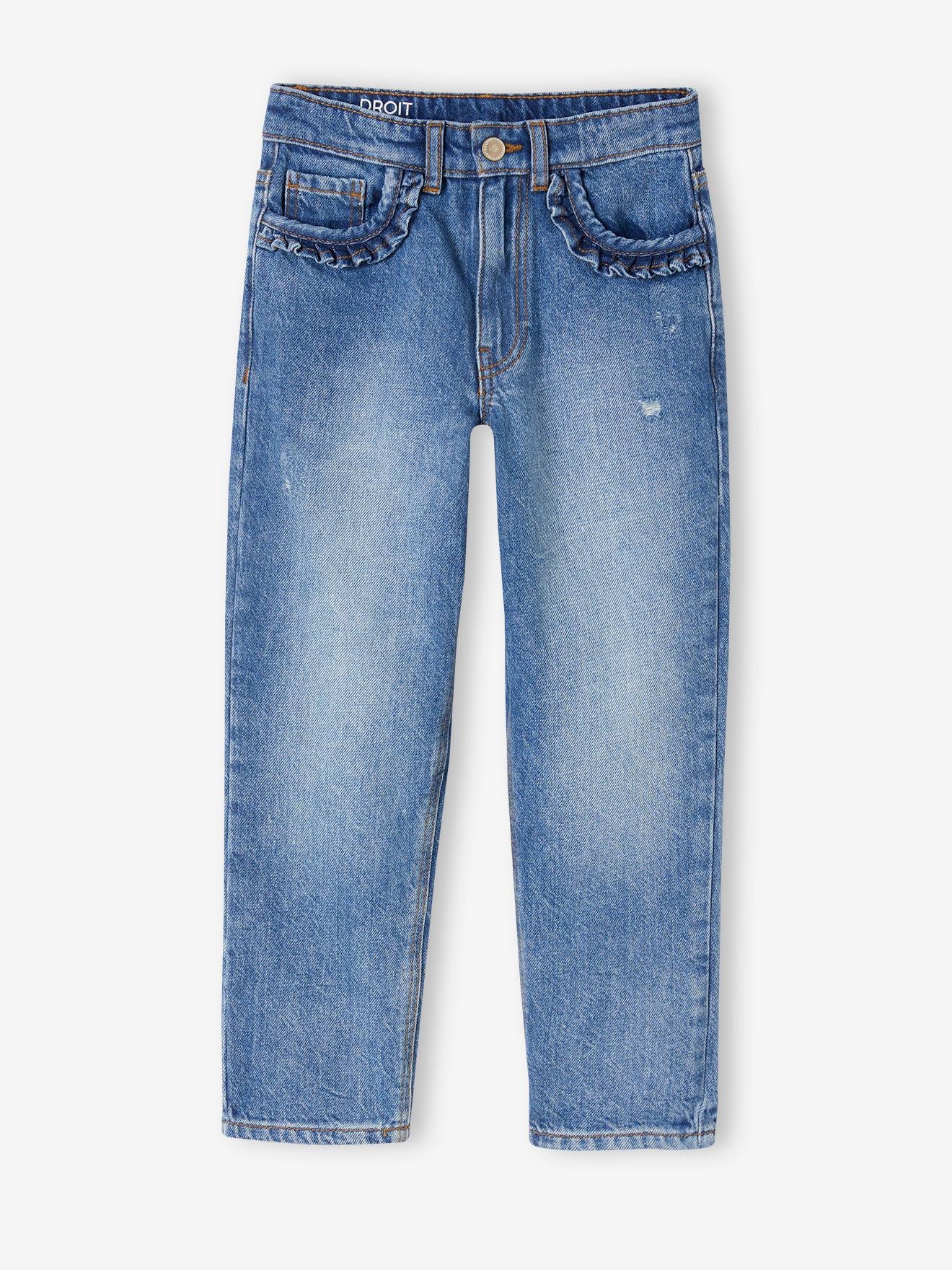 Jean droit MorphologiK fille tour de hanches Medium stone