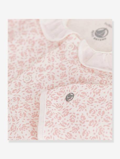 Pyjama Bébé Fille Petit Bateau - Velours Doux - Coton Bio - Boutons Pression Devant Et Entrejambe