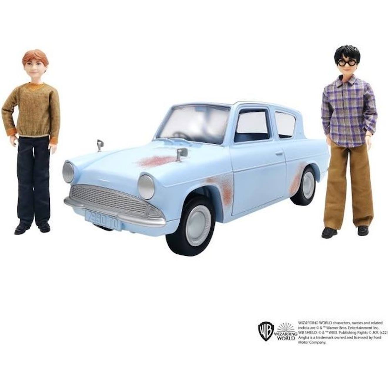 Voiture Volante Harry Potter Avec 2 Poupées - Poupée Figurine - Mattel - Bleu - 6 Ans Et + Bleu