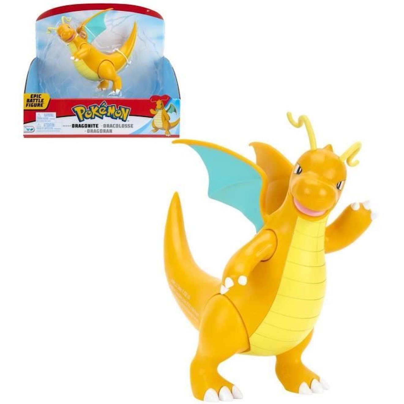 Figurine Pokémon Légendaire Dracolosse 30 Cm De Bandai Jaune