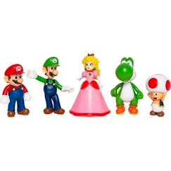Coffret Figurines Mario et ses Amis - JAKKS - Super Mario Mario, Luigi, Princesse Peach - 6cm  - vertbaudet enfant