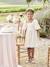 Robe cérémonie smocks dos fille en tissu reliéfé rose pâle+vanille+vert sauge 4 - vertbaudet enfant 