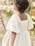 Robe cérémonie smocks dos fille en tissu reliéfé rose pâle+vanille+vert sauge 9 - vertbaudet enfant 