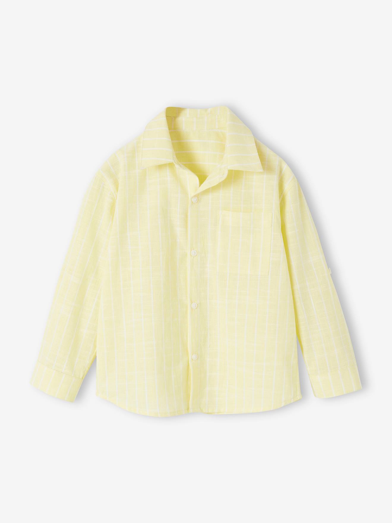 Chemise à Rayures pour Bébé Garçon manches longues CÉRÉMONIE - Rouge