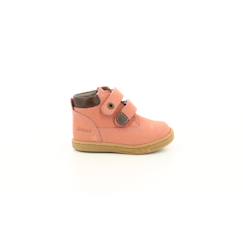 Chaussures-Chaussures fille 23-38-Boots, bottines-KICKERS Bottillons Tackeasy rose