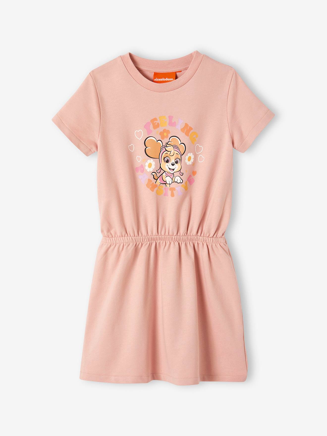 Robe fille Pat Patrouille® en molleton rose poudré