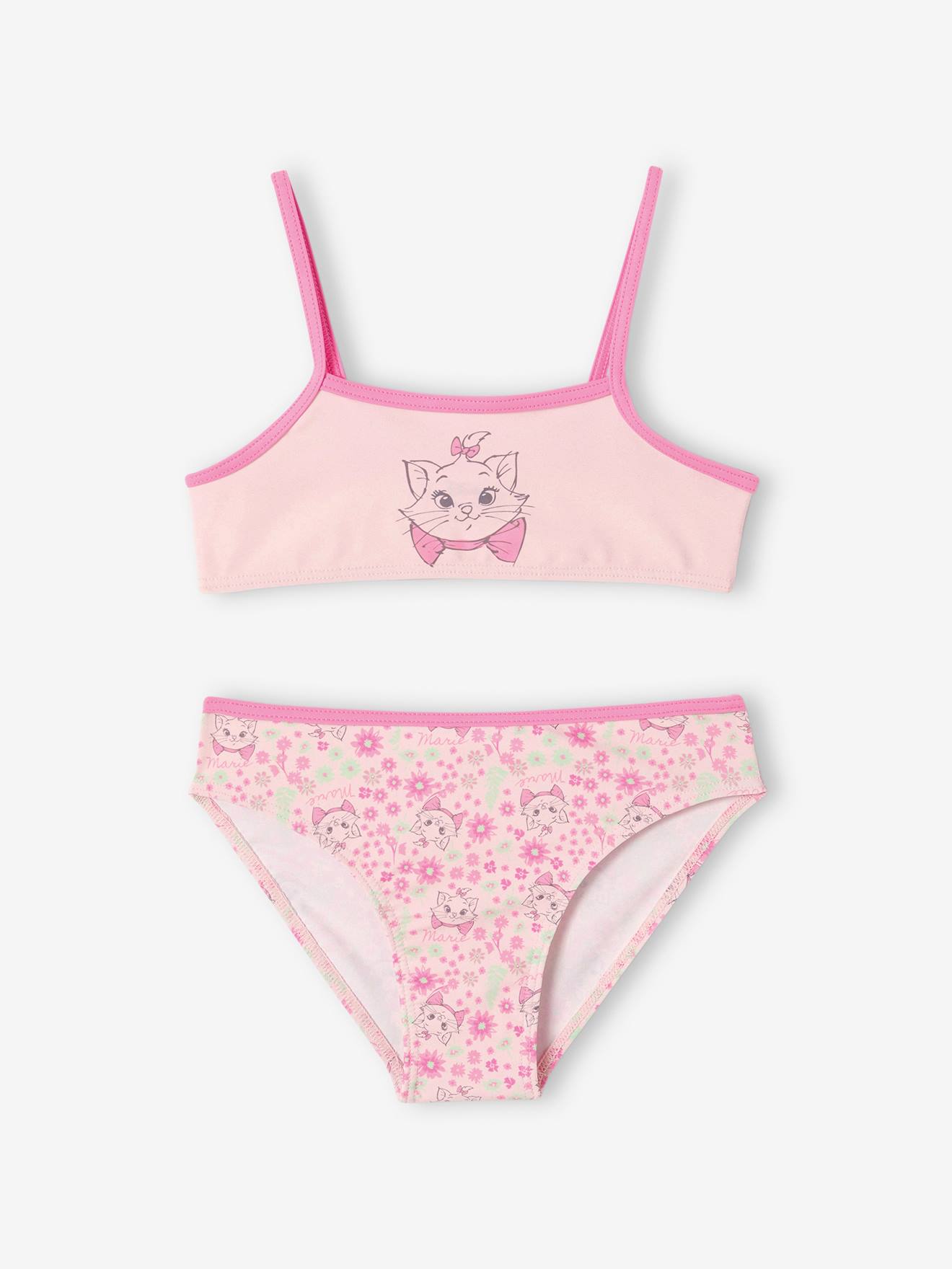 Maillot de bain 2 pièces fille Disney Les Aristochats rose/imprimé