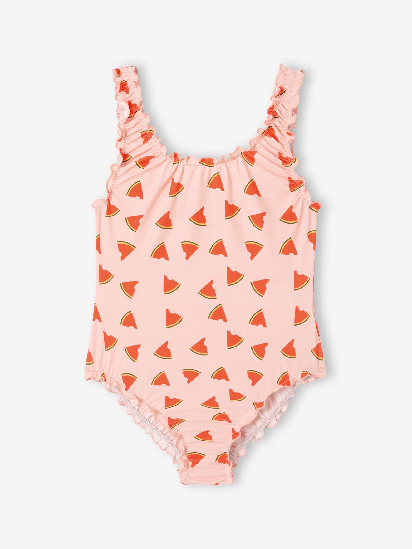 Maillot de bain 1 pièce imprimé pastèques fille rose imprimé