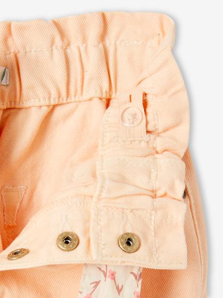 Pantalon paperbag fille et sa ceinture foulard à fleurs abricot+mauve+vert 4 - vertbaudet enfant 