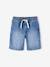 Bermuda garçon jean facile à enfiler bleu imprimé+denim gris+double stone+rayé bleu+stone 28 - vertbaudet enfant 
