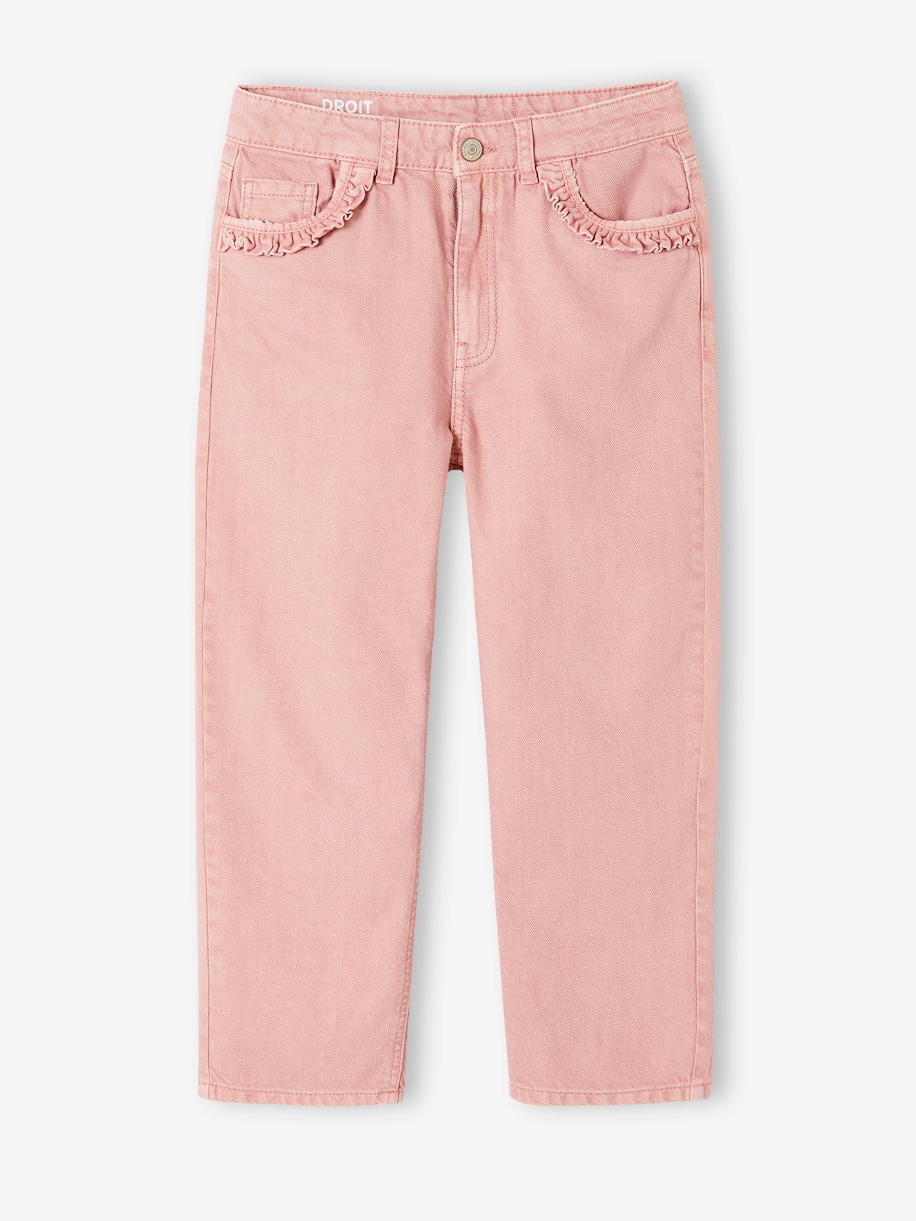 Pantatalon droit MorphologiK fille Tour de hanches Large blush