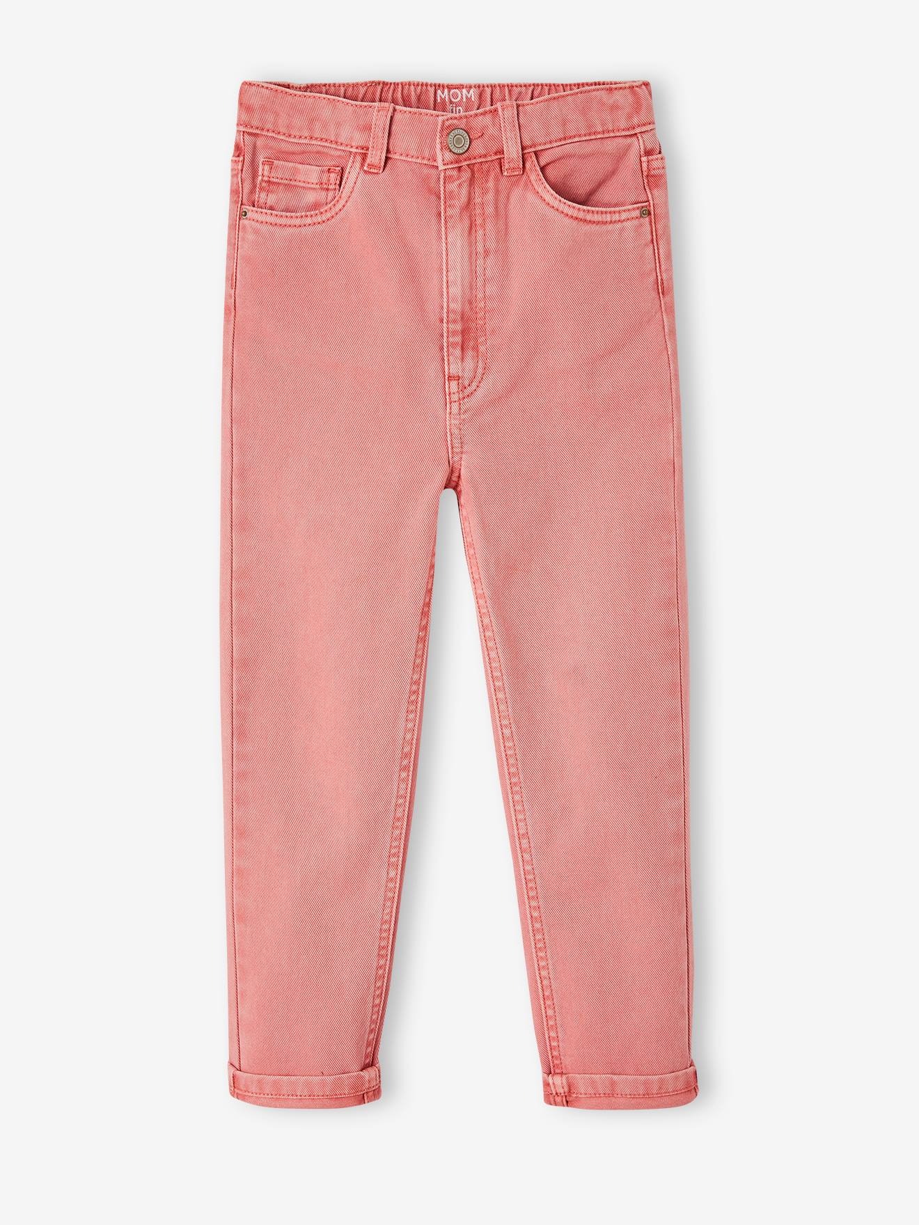 Pantalon Mom Morphologik fille tour de hanches Fin pêche