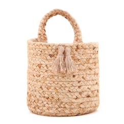 -Panier de rangement jute - Nattiot - Oslo - 100% Jute - Diam. 20 cm - Esthétique bohème