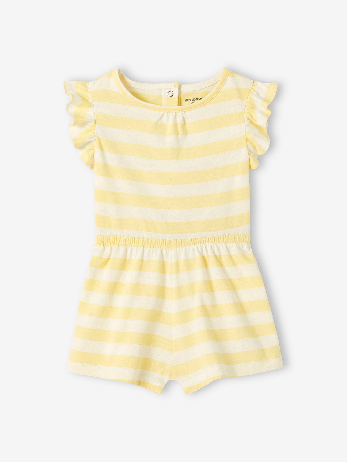 Combishort Basics bébé rayé jaune