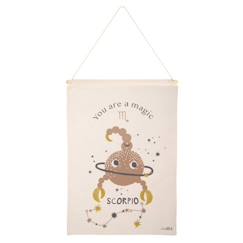 -Décoration murale - Nattiot - Little Scorpio - Coton - Beige - 40x50 cm