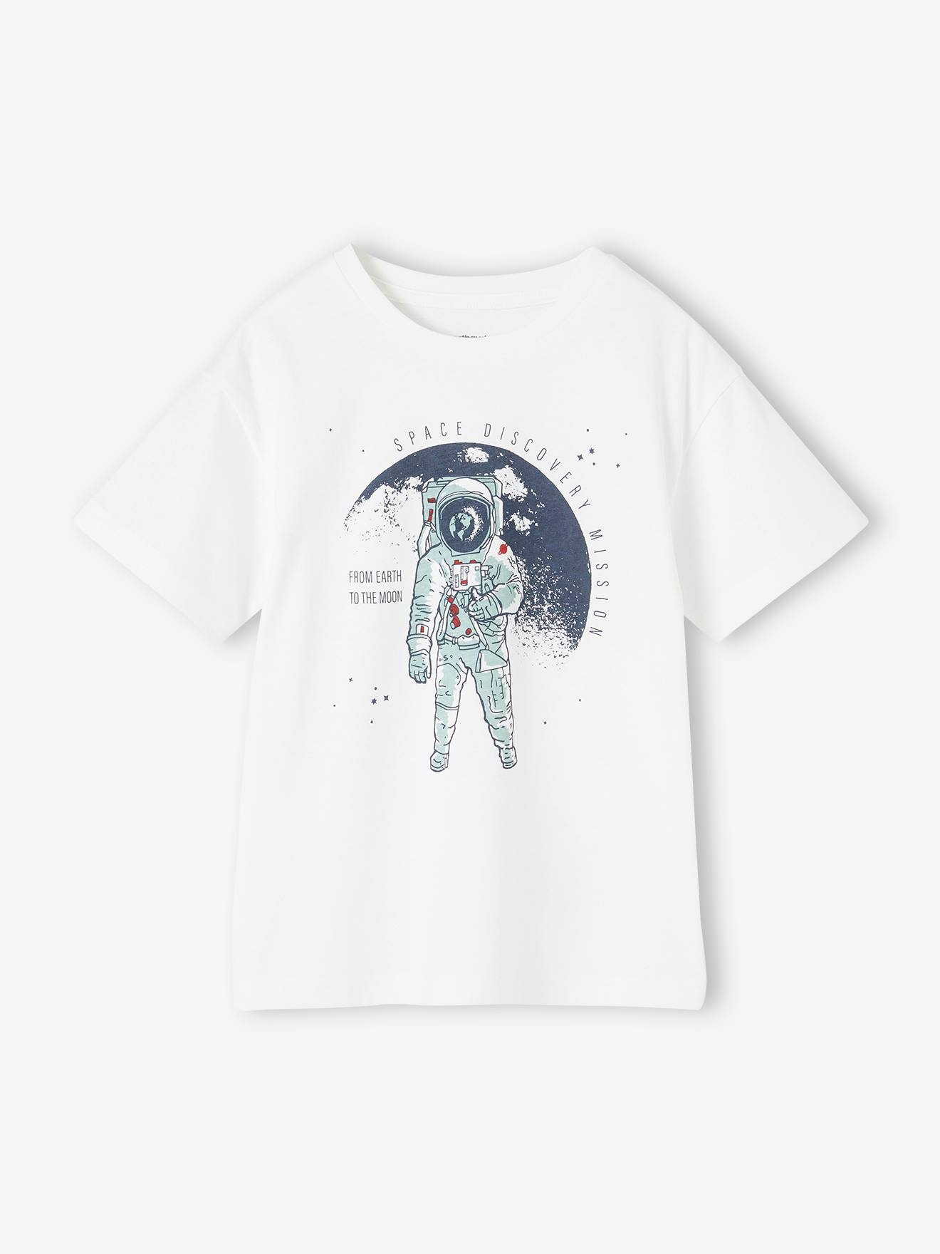 Tee-shirt motif astronaute garçon écru
