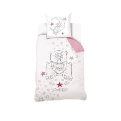 WARNER - Housse De Couette Tom and Jerry Fille 140x200 cm - Rose-Blanc - 100% Coton  - vertbaudet enfant