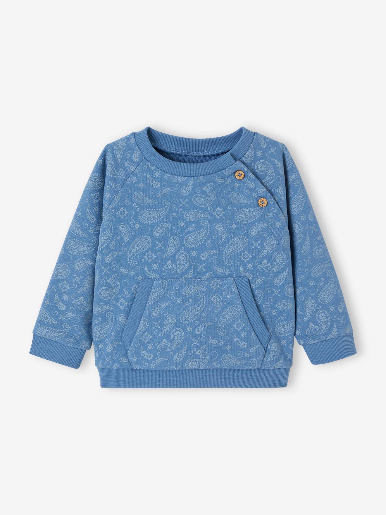 Sweat motifs bandana bébé bleu