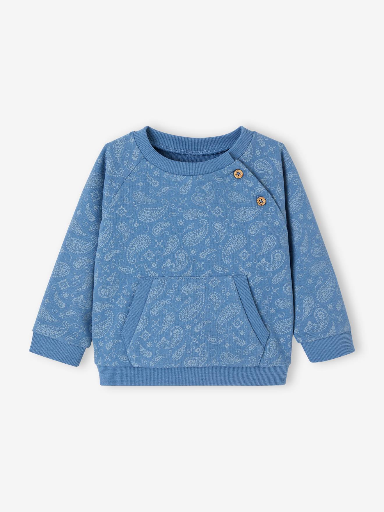 sweat motifs bandana bébé bleu