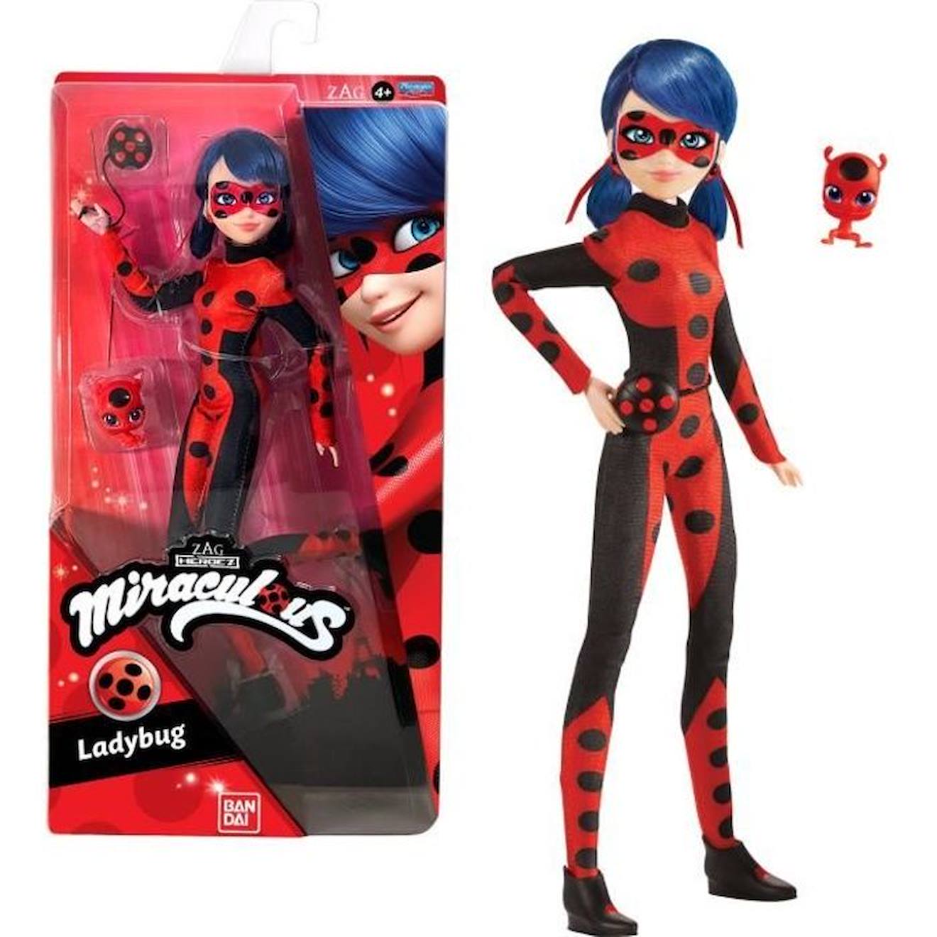 Poupée Ladybug Miraculous 26 Cm - Costume Inédit - Bandai Rouge
