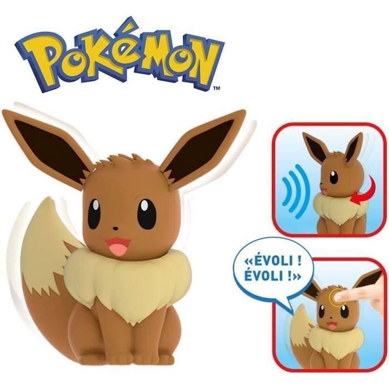 Figurine Électronique Interactive - Bandai - My Partner Evoli - Pokémon Marron - Pour Enfant De 4 An