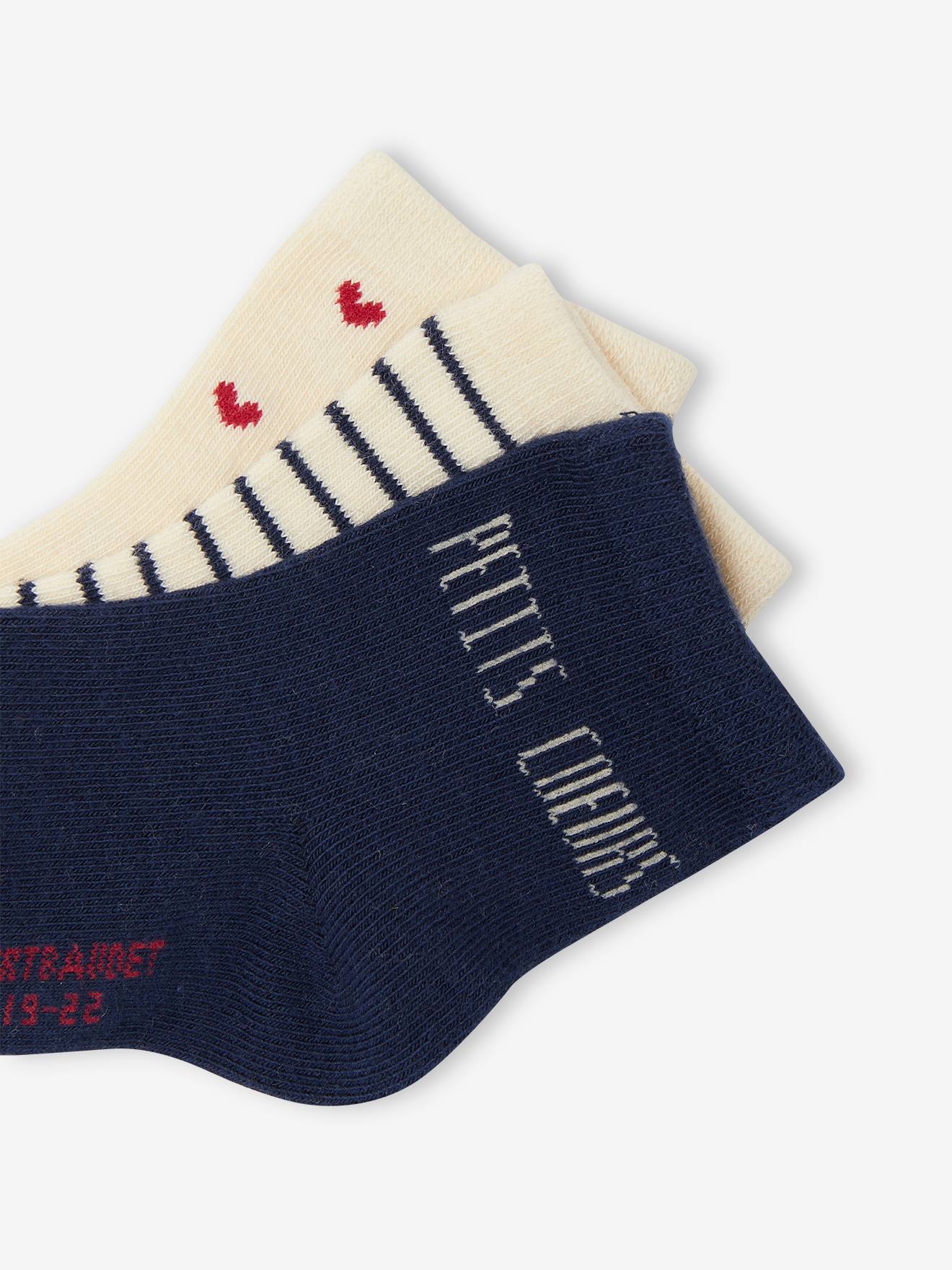 Lot de 3 paires de chaussettes coeurs bébé fille écru (Vertbaudet) - Image 2
