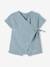 Pyjashort en gaze de coton bébé personnalisable bleu grisé+écru 2 - vertbaudet enfant 