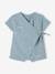 Pyjashort en gaze de coton bébé personnalisable bleu grisé+écru 1 - vertbaudet enfant 