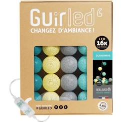 -Guirlande lumineuse boules coton LED USB - Veilleuse bébé 2h -  3 intensités - 16 boules 1,6m - Scandinave