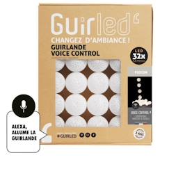 -Guirlande lumineuse boules coton - GUIRLE - GUIRLED - Blanc - Intérieur - 3,2m - Electrique