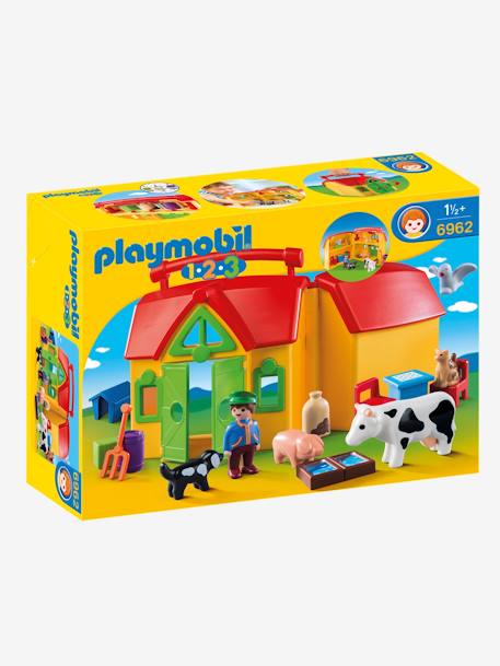 6962 Ferme Transportable Avec Animaux Playmobil 1 2 3