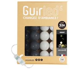 -Guirlande lumineuse boules coton LED USB - GUIRLED - Minuit - 3 intensités - 32 boules 3,2m