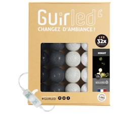 Guirlande lumineuse boules coton LED USB - Veilleuse bébé 2h -  3 intensités - 32 boules 3,2m - Minuit  - vertbaudet enfant