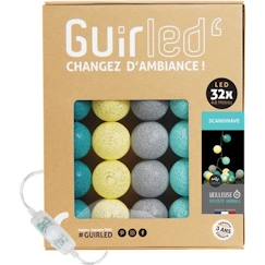 Guirlande lumineuse boules coton LED USB - Veilleuse bébé 2h -  3 intensités - 32 boules 3,2m - Scandinave  - vertbaudet enfant