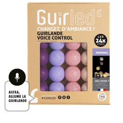 Linge de maison et décoration-Guirlande lumineuse wifi boules coton LED USB - Commande Vocale - Maison connectée - Amazon Alexa & Google Assistant -  24 boules