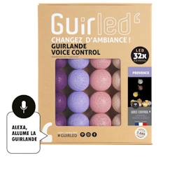 -Provence Commande Vocale Guirlande lumineuse boules coton Google & Alexa
