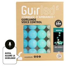 -Guirlande lumineuse wifi boules coton LED USB - Commande Vocale - Maison connectée - Amazon Alexa & Google Assistant -  16 boules