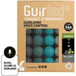 -Guirlande lumineuse LED USB - Commande Vocale - Maison connectée - 24 boules 2,4m - Mangrove