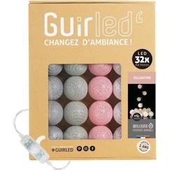 -Guirlande lumineuse boules coton LED USB - Églantine - 32 boules 3,2m - 3 intensités