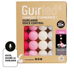 -Guirlande lumineuse boules coton - GUIRLE - GUIRLED - Rouge - Intérieur - 3,2 mètres - Adulte - Essentiel