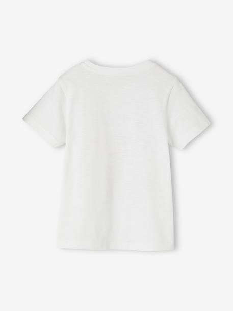 Tee-shirt animal ludique garçon blanc+écru+terracotta 2 - vertbaudet enfant 