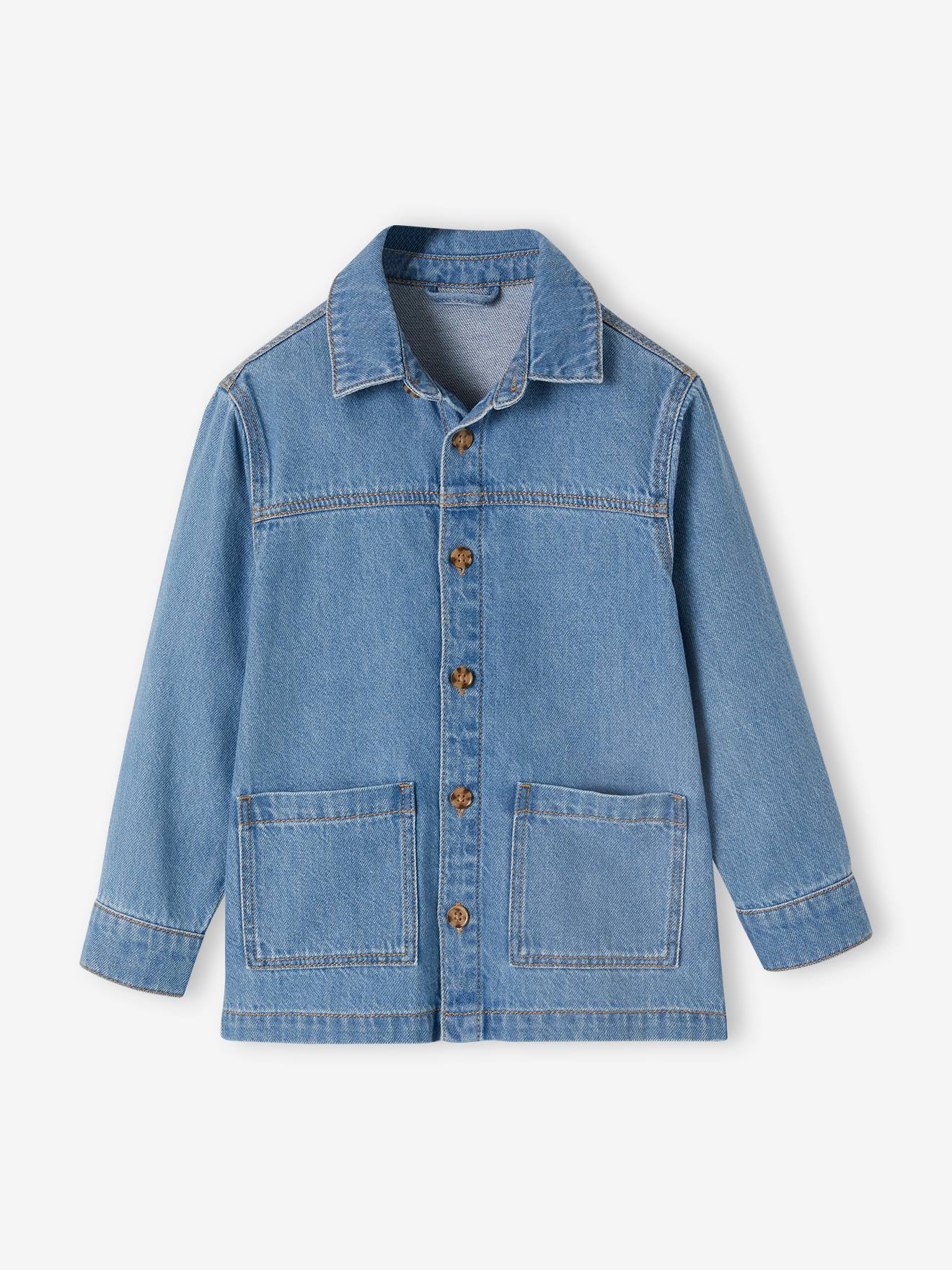 Surchemise mixte en jean personnalisable enfant stone