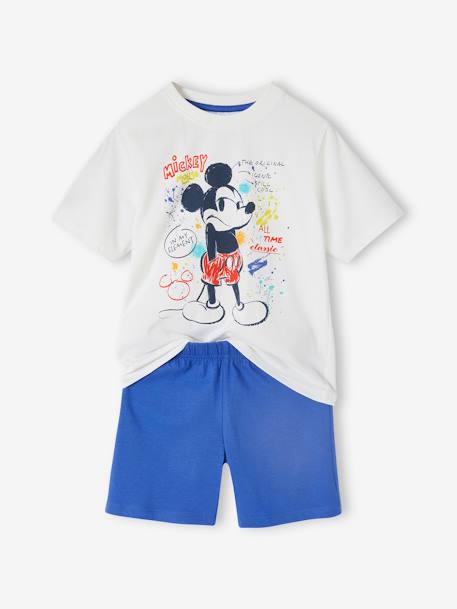 Pyjashort bicolore garçon Disney® Mickey Blanc/bleu 2 - vertbaudet enfant 