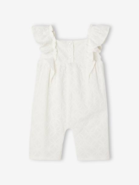Combinaison bébé brodée cérémonie écru 4 - vertbaudet enfant 