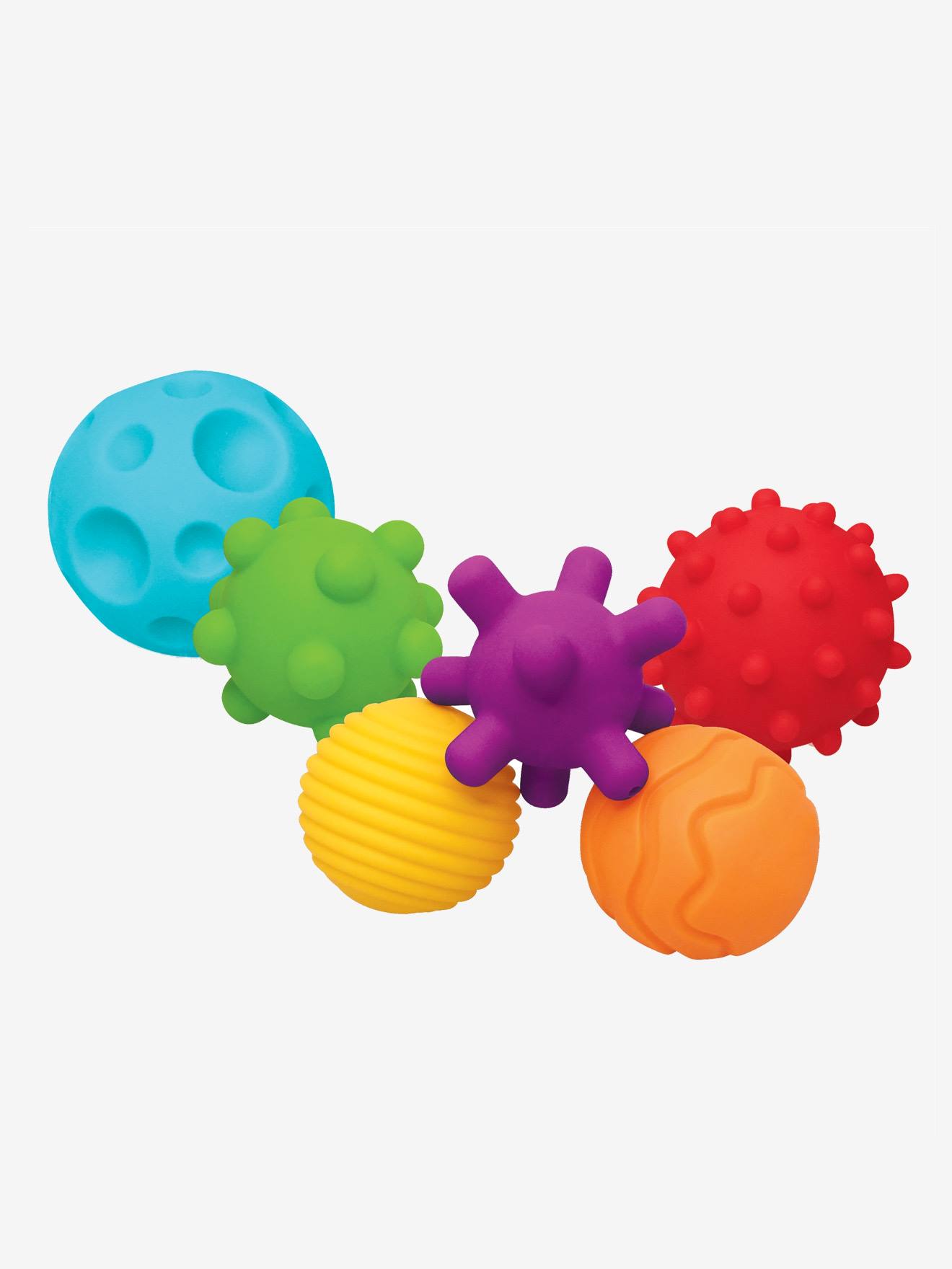 INFANTINO Coffret multi-balles texturées 10 pièces de balles texturées pour l'exploration sensorielle et l'engagement à partir de 6 mois 316440 